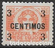 Sellos: FISCALES, 1936 Especial M&oacute;vil de Lujo, Alemany n&ordm; 20 * *