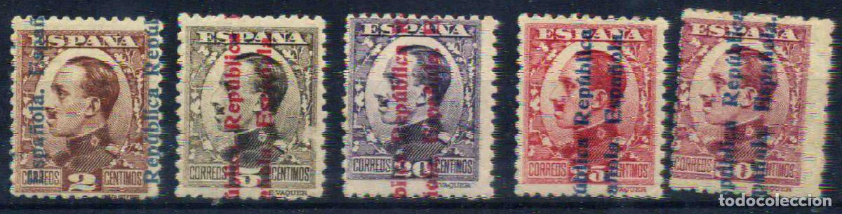 Sellos: Espa&ntilde;a 1931 Alfonso XIII tipo Vaquer (sobrecarga Rep&uacute;blica Espa&ntilde;ola)