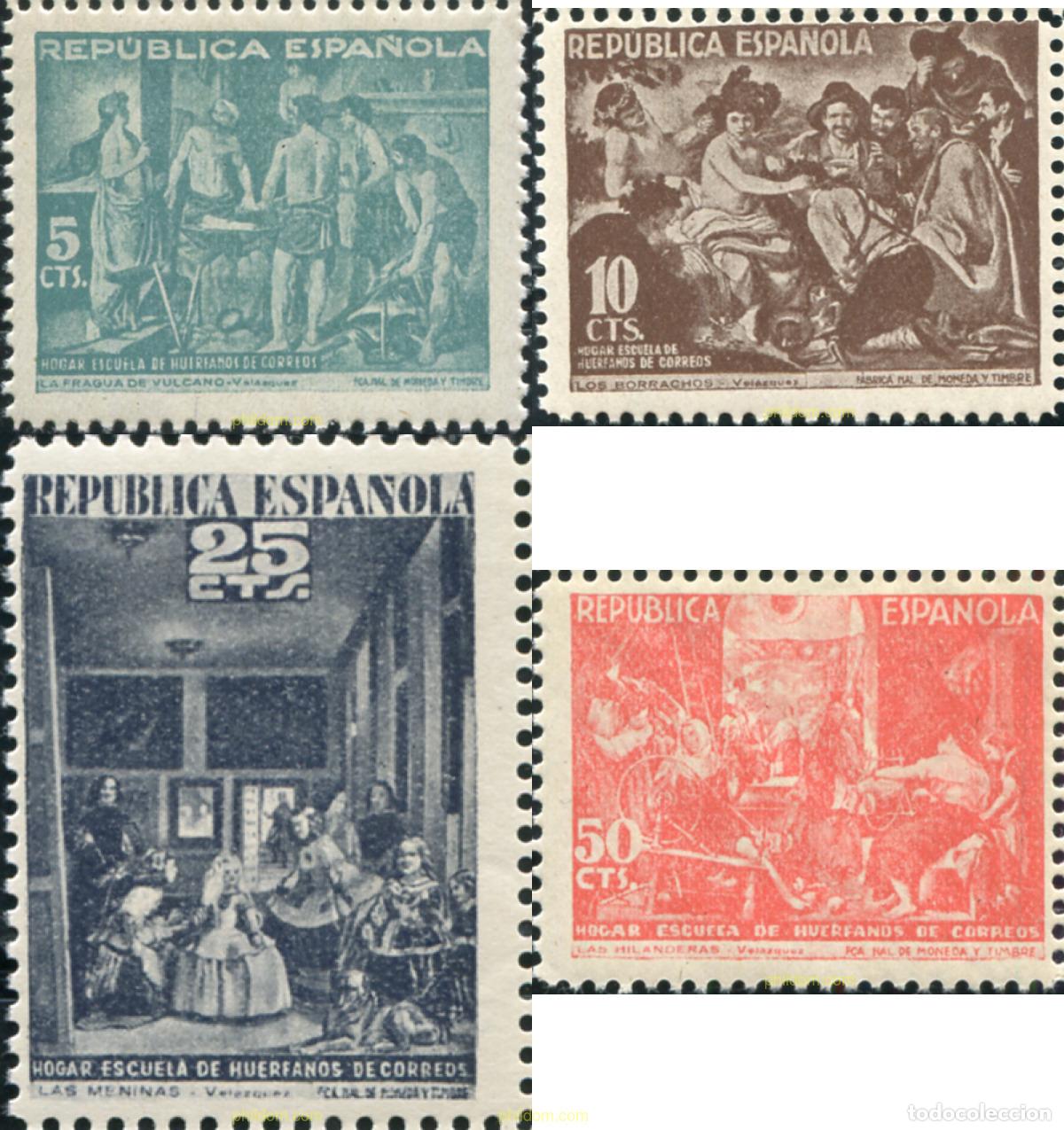 Sellos: 796378 MNH ESPA&Ntilde;A 1938 PINTURAS DE VELAZQUEZ