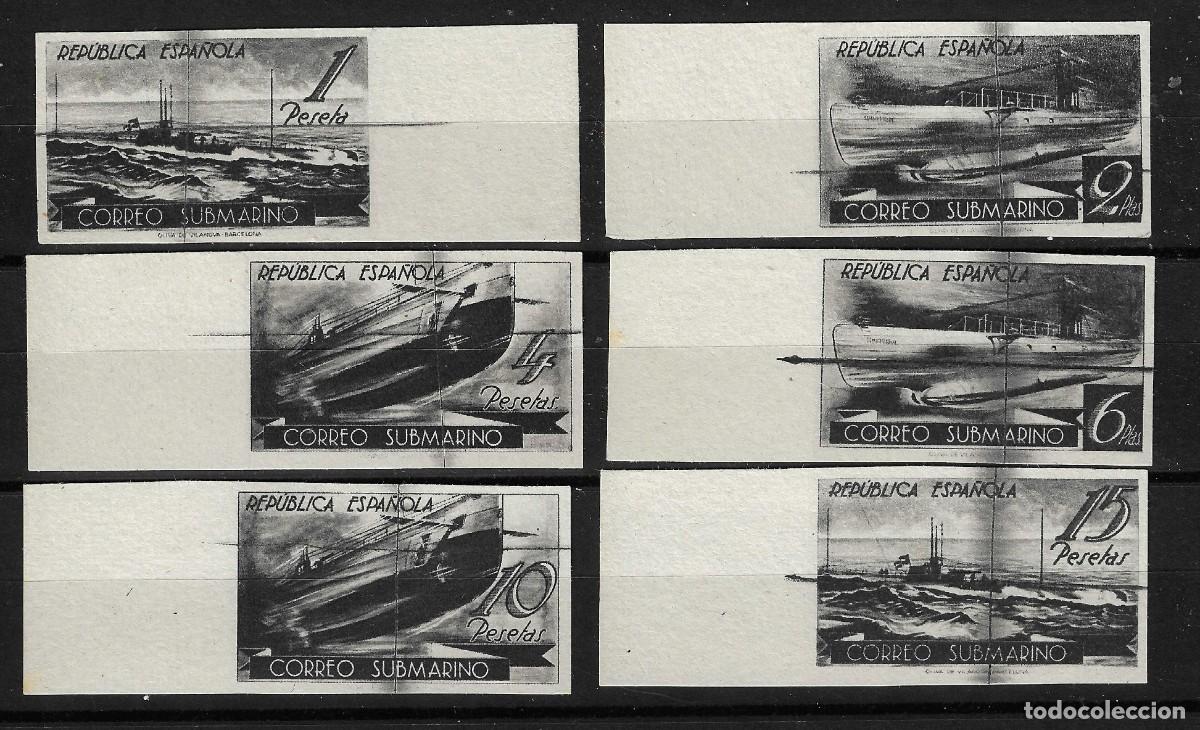 Selos: ESPA&Ntilde;A 1938 CORREO SUBMARINO PLANCHAS INUTILIZADAS SERIE S.D. NUEVO ED 775-80