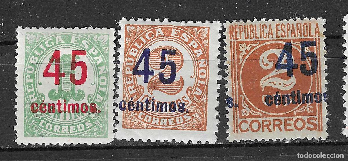 Selos: ESPA&Ntilde;A 1938 CIFRAS EDIFIL 742/4** SIN FIJASELLOS