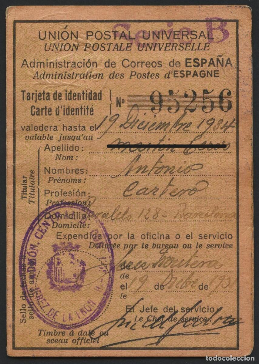 Selos: REP&Uacute;BLICA ESPA&Ntilde;OLA, CARNET, UNI&Oacute;N POSTAL UNIVERSAL, JEREZ DE LA FRONTERA, 1931