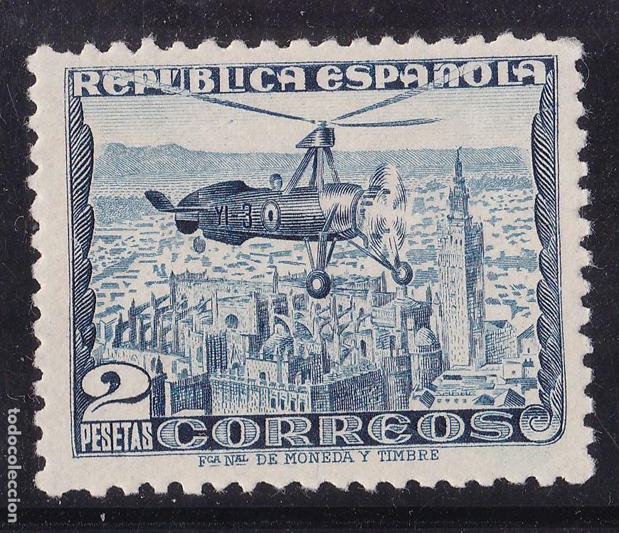 Sellos: AA4- AUTOGIRO Edifil 689 * marquillado Galvez .LUJO