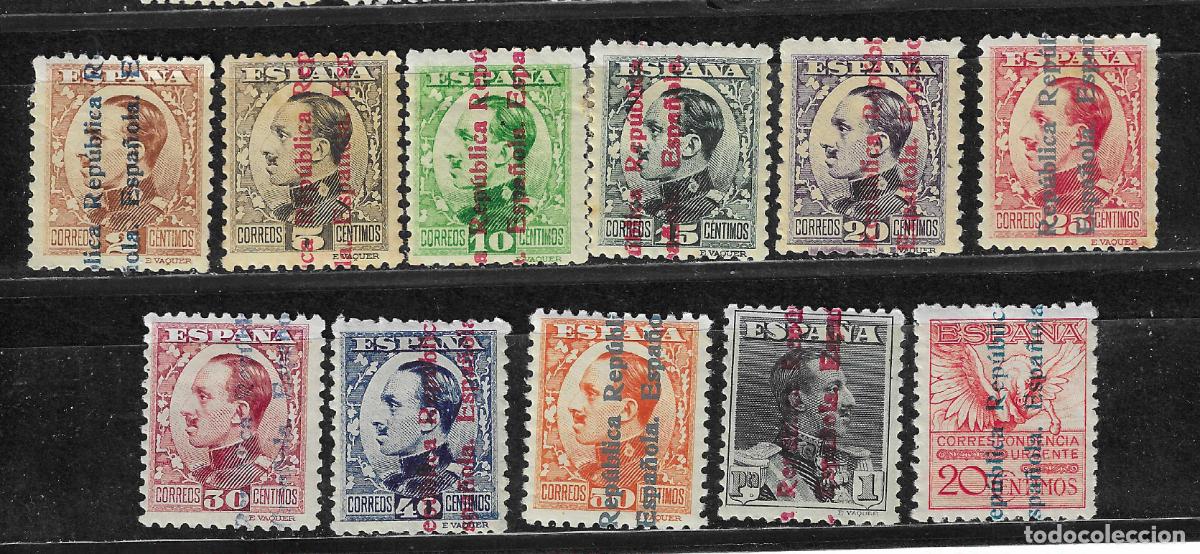 Selos: ESPA&Ntilde;A 1931 ALFONSO XIII SOBRECARGADO EDIFIL 593/603* MUY BIEN CENTRADOS