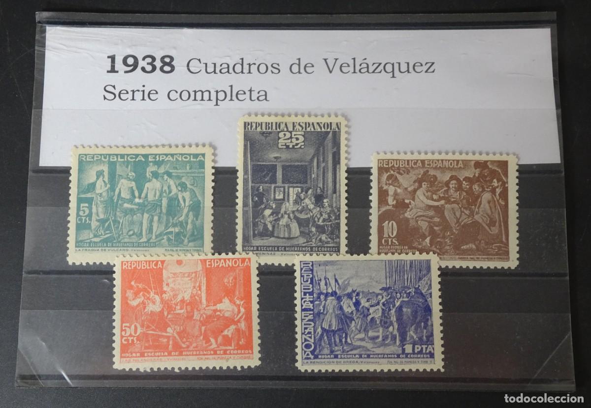 Stamps: LOTE DE SELLOS BEN&Eacute;FICOS ,ESPA&Ntilde;A 1938, CUADROS DE VELAZQUEZ, VER FOTOS