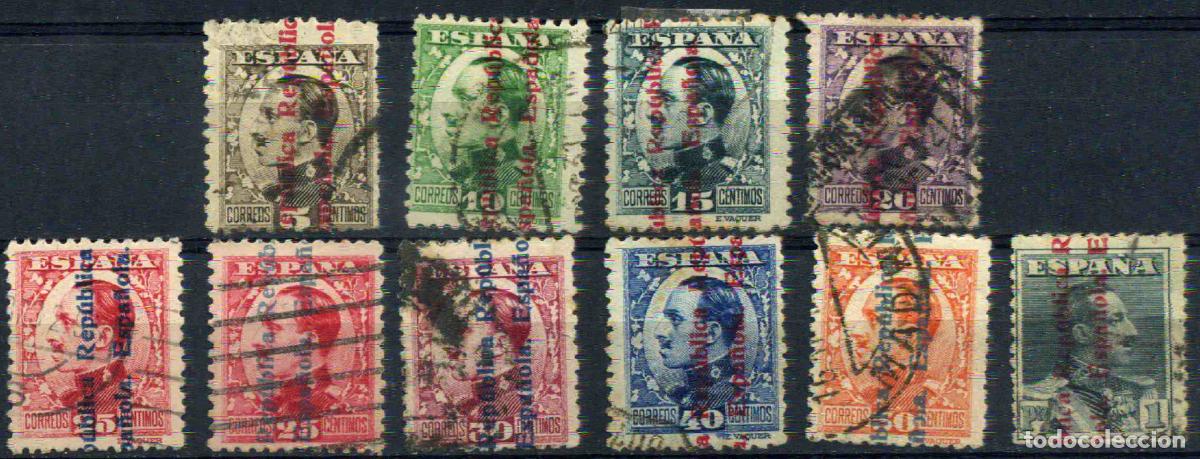 Sellos: Espa&ntilde;a 1931 Alfonso XII tipo Vaquer (sobrecarga Rep&uacute;blica Espa&ntilde;ola) (usados)