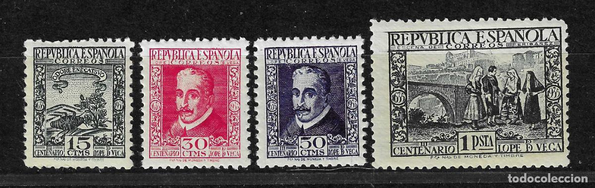 Selos: ESPA&Ntilde;A 1935 CENTENARIO LOPE DE VEGA EDIFIL 690/3** SIN FIJASELLOS BIEN CENTRADOS