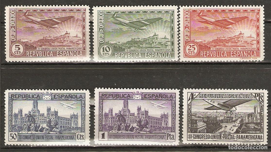 Stamps: ESPA&Ntilde;A 1931 CONGRESO UPP EDIFIL 614/9* CON FIJASELLOS