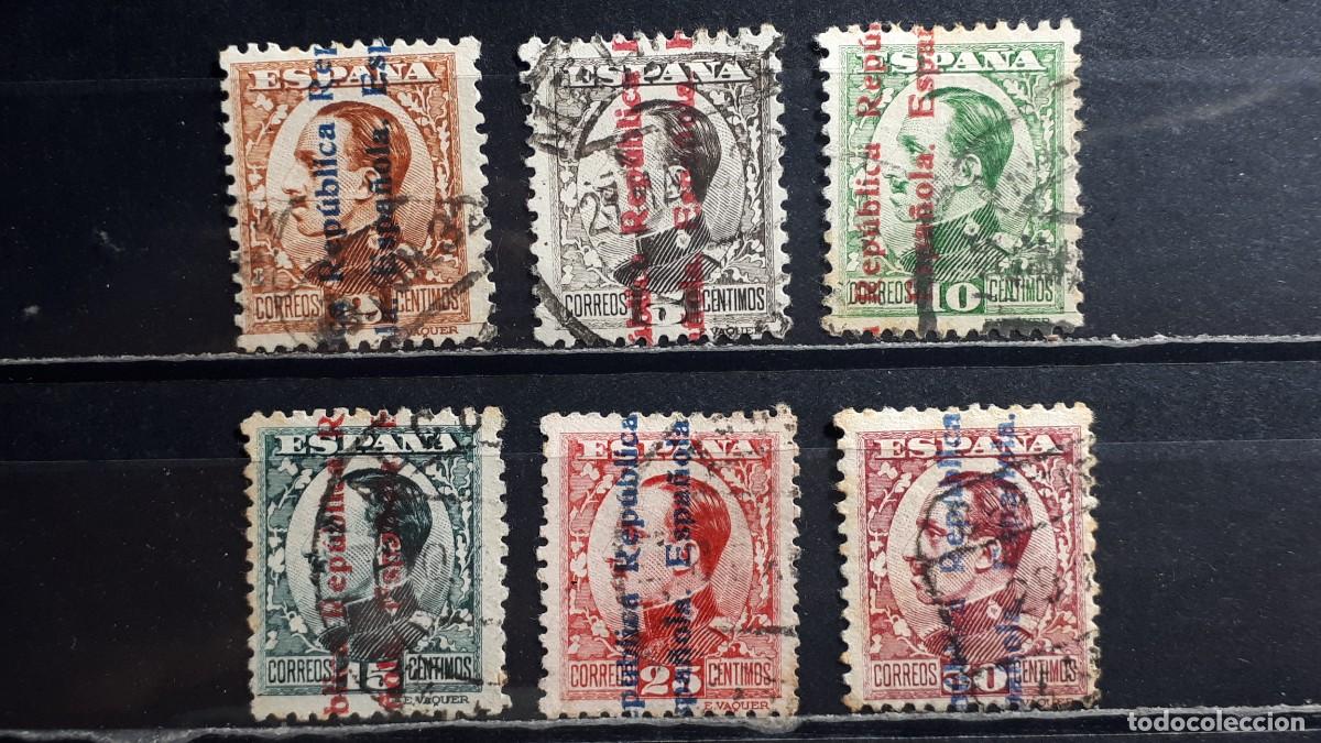 Sellos: ESPA&Ntilde;A. A&Ntilde;O 1931. &deg;. Edifil 593/6, 598/9