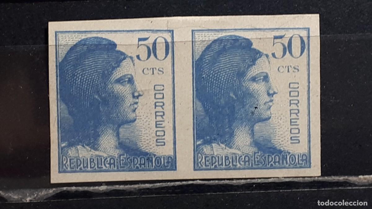 Sellos: ESPA&Ntilde;A. A&Ntilde;O 1938. *. Edifil 753 S.D.