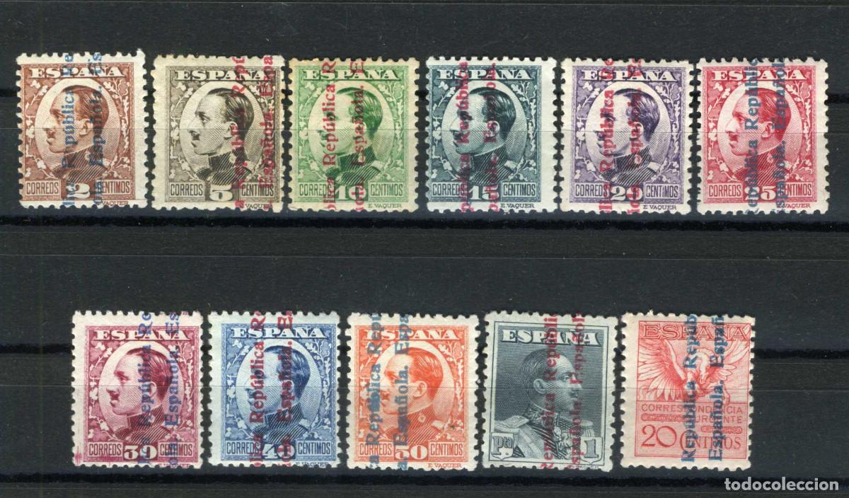 Francobolli: XS- Proclamaci&oacute;n 1a Rep&uacute;blica 1931 Serie Completa NUEVA Ed. 593-603