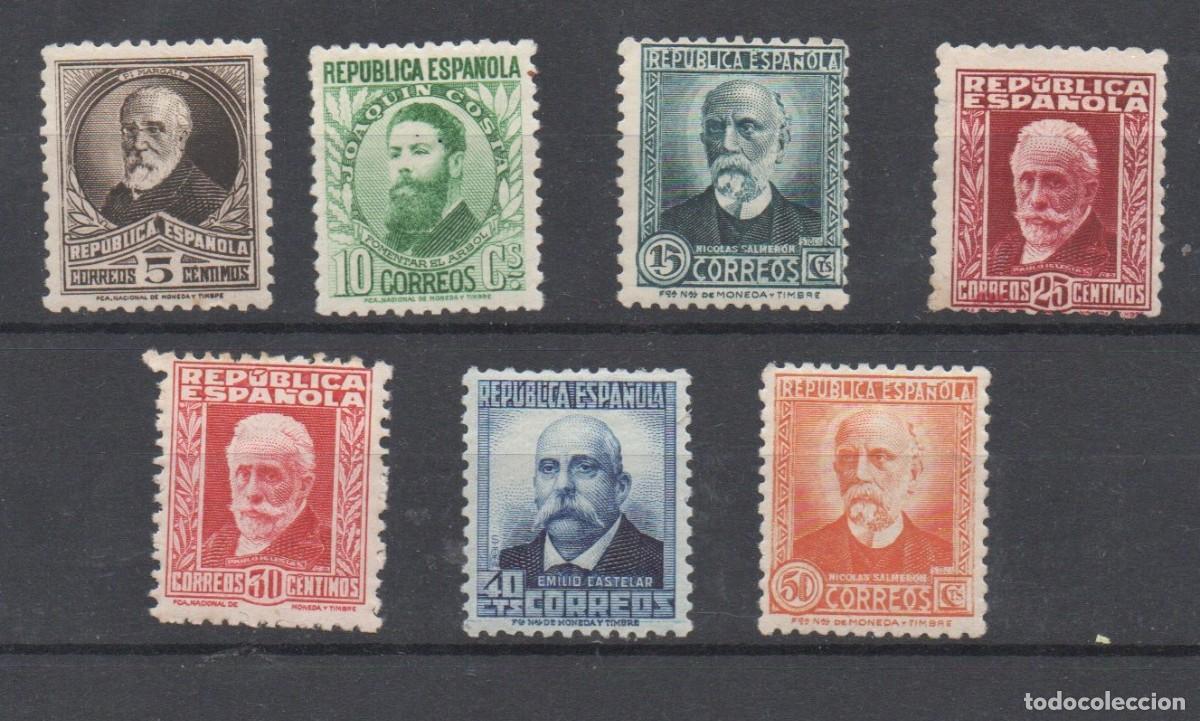 Francobolli: EDIFIL 655/661* PERSONAJES CON N&ordm; DE CONTROL AL DORSO LEER ANUNCIO