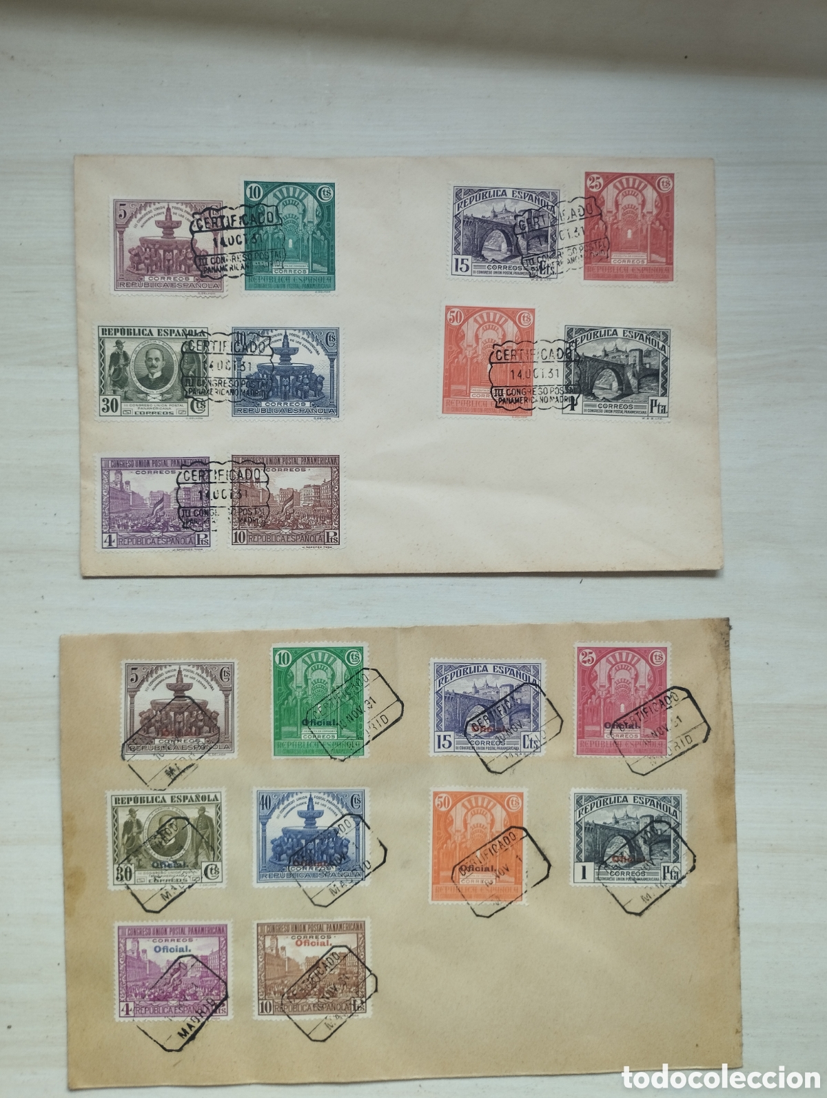 Timbres: A&Ntilde;O 1931, 2 SERIES COMPLETAS - III CONGRESO DE LA UNI&Oacute;N POSTAL PANAMERICANA - EDIFIL 604 A 613