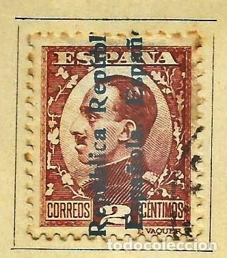 Timbres: ESPA&Ntilde;A 1931 - SELLO DE ALFONSO XIII SOBRECARGADO &rdquo;REPUBLICA ESPA&Ntilde;OLA&rdquo; EDIFIL 593 USADO
