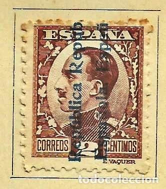 Timbres: ESPA&Ntilde;A 1931 - SELLO DE ALFONSO XIII SOBRECARGADO &rdquo;REPUBLICA ESPA&Ntilde;OLA&rdquo; EDIFIL 593 USADO