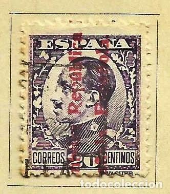 Timbres: ESPA&Ntilde;A 1931 - SELLO DE ALFONSO XIII SOBRECARGADO &rdquo;REPUBLICA ESPA&Ntilde;OLA&rdquo; EDIFIL 597 USADO