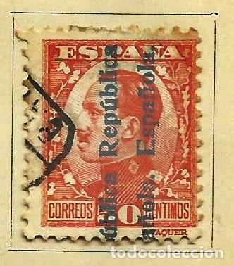 Timbres: ESPA&Ntilde;A 1931 - SELLO DE ALFONSO XIII SOBRECARGADO &rdquo;REPUBLICA ESPA&Ntilde;OLA&rdquo; EDIFIL 601 USADO