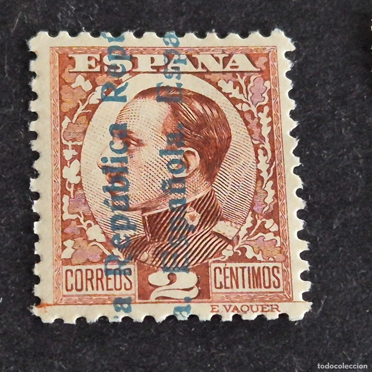 Sellos: ESPA&Ntilde;A, 1931, ALFONSO XIII, HABILITADO REP&Uacute;BLICA, EDIFIL 593*, NUEVO, GOMA, FIJASELLO, (LOTE AR)