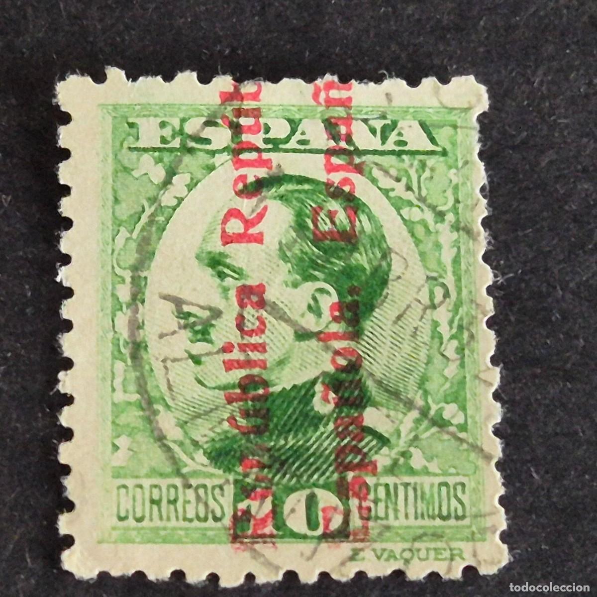 Stamps: ESPA&Ntilde;A, 1931, ALFONSO XIII, HABILITADO REP&Uacute;BLICA, EDIFIL 595, USADO, (LOTE AR)