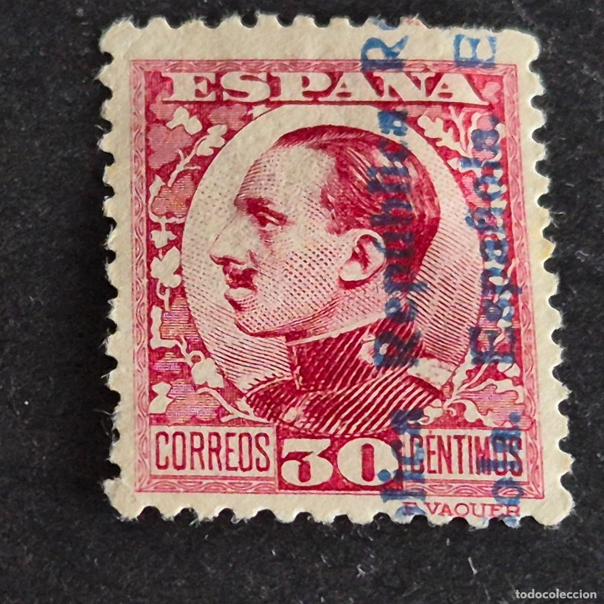 Briefmarken: ESPA&Ntilde;A, 1931, ALFONSO XIII, HABILITADO REP&Uacute;BLICA, EDIFIL 599*, NUEVO, GOMA, FIJASELLO, (LOTE AR)