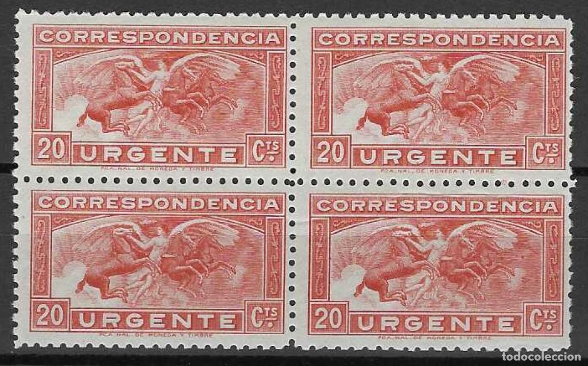 Stamps: EDIFIL 679 &Aacute;NGEL Y CABALLOS 1933 (BLOQUE DE 4). MNH **