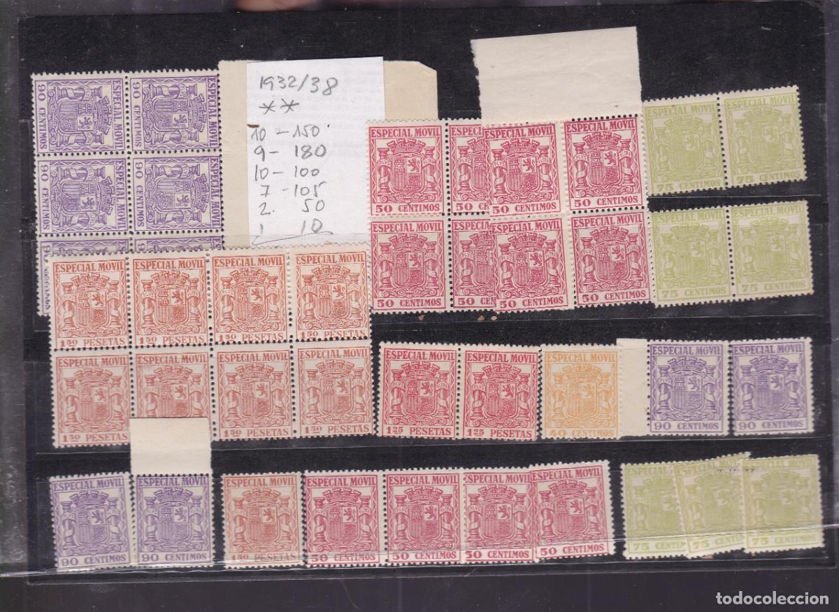 Stamps: AA36-FISCALES M&Oacute;VILES 1932/38 x 39 sellos ** Sin Fijasellos . Alemany 600 euros