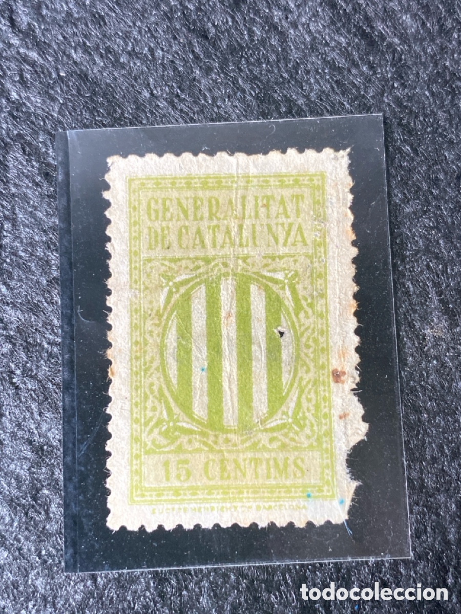 Timbres: Sello 15 cts de generalitat de catalunya