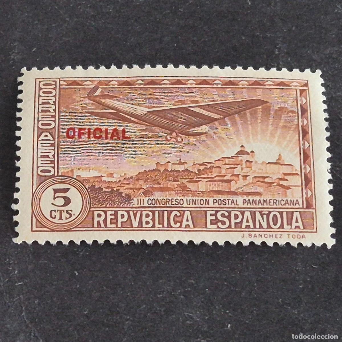 Sellos: ESPA&Ntilde;A, 1931, III CONGRESO UNI&Oacute;N POSTAL UNIVERSAL, A&Eacute;REO, EDIFIL 630*, NUEVO, GOMA, FIJAS, (LOTE AR)