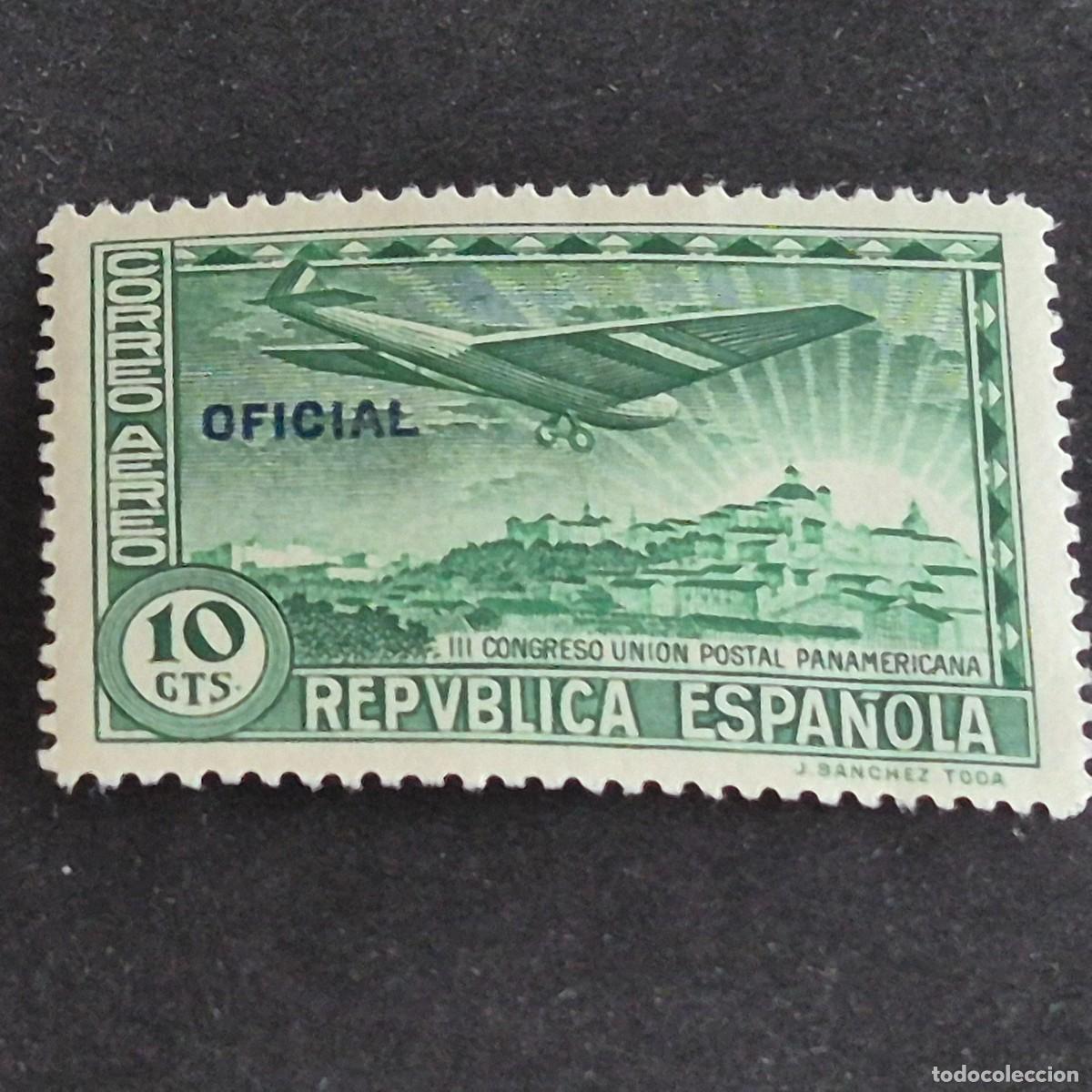 Sellos: ESPA&Ntilde;A, 1931, III CONGRESO UNI&Oacute;N POSTAL UNIVERSAL, A&Eacute;REO, EDIFIL 631*, NUEVO, GOMA, FIJAS, (LOTE AR)
