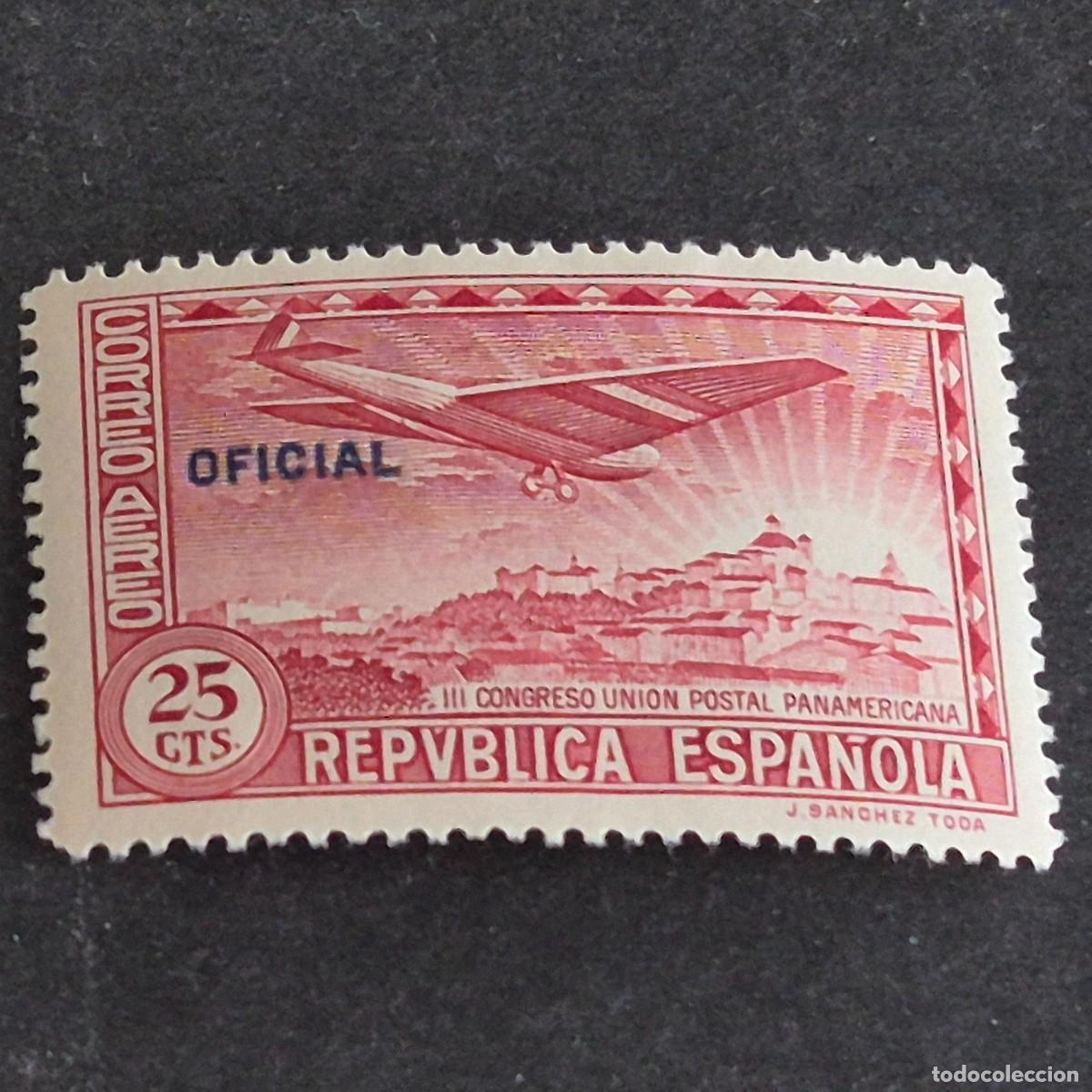 Sellos: ESPA&Ntilde;A, 1931, III CONGRESO UNI&Oacute;N POSTAL UNIVERSAL, A&Eacute;REO, EDIFIL 632*, NUEVO, GOMA, FIJAS, (LOTE AR)