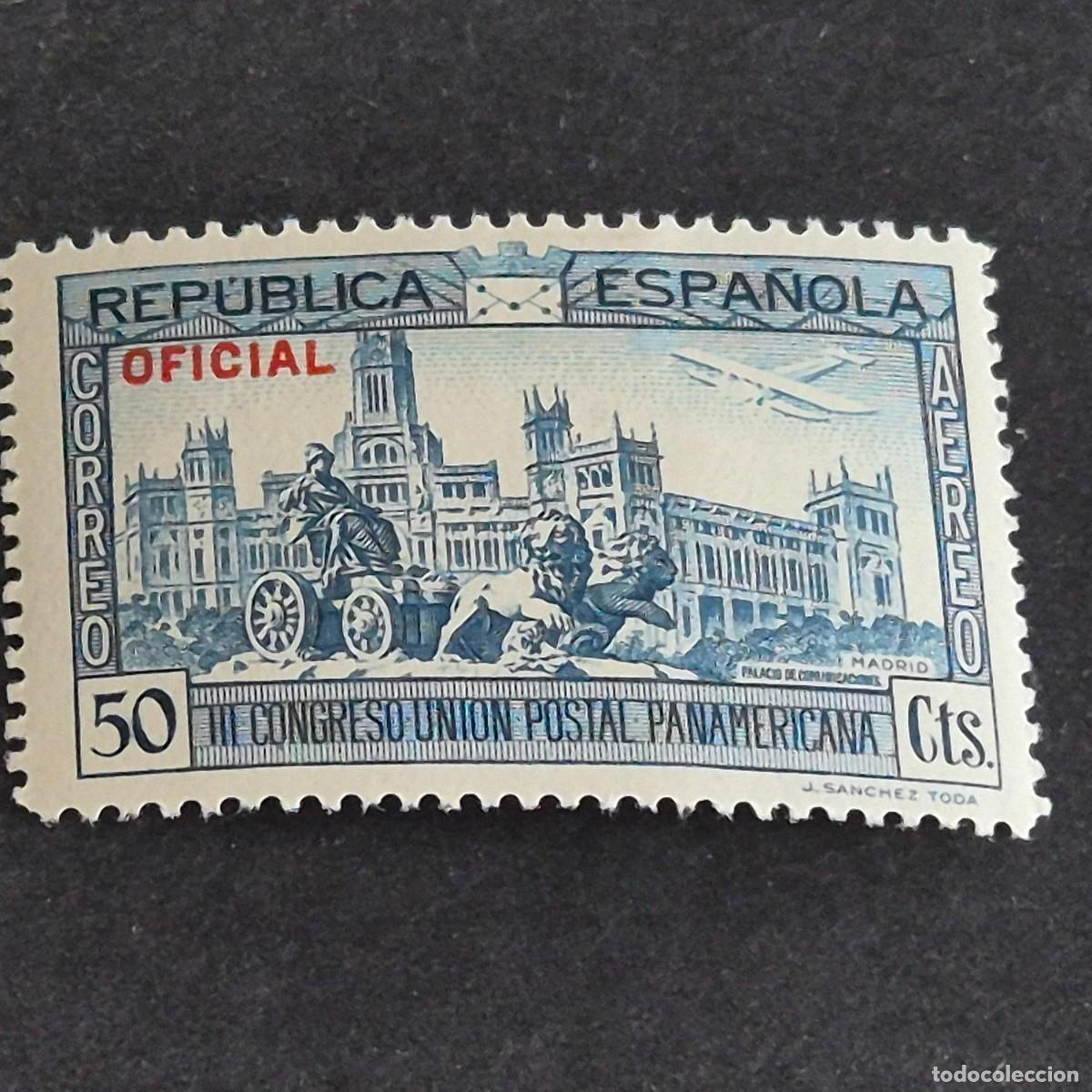 Sellos: ESPA&Ntilde;A, 1931, III CONGRESO UNI&Oacute;N POSTAL UNIVERSAL, A&Eacute;REO, EDIFIL 633*, NUEVO, GOMA, FIJAS, (LOTE AR)