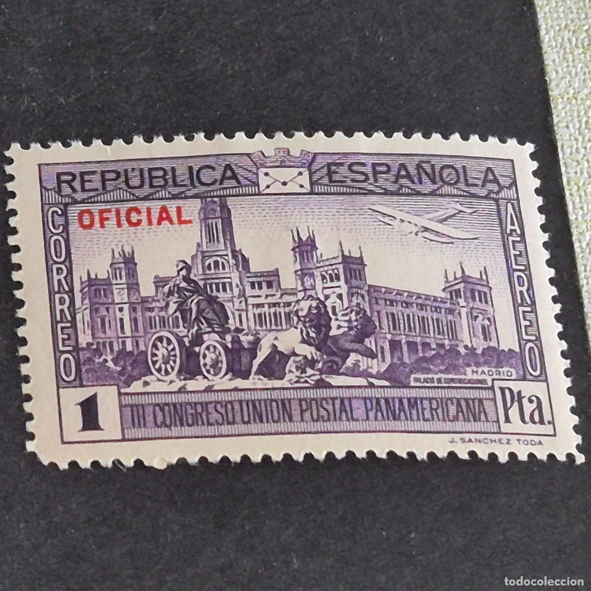 Sellos: ESPA&Ntilde;A, 1931, III CONGRESO UNI&Oacute;N POSTAL UNIVERSAL, A&Eacute;REO, EDIFIL 634*, NUEVO, GOMA, FIJAS, (LOTE AR)
