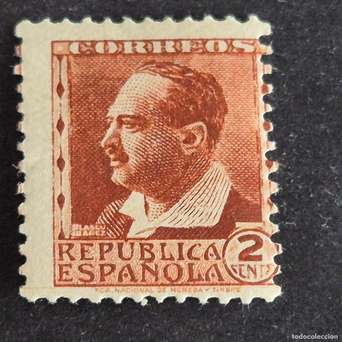 Sellos: ESPA&Ntilde;A, 1932, ESPA&Ntilde;OLES ILUSTRES, VICENTE BLASCO IB&Aacute;&Ntilde;EZ, EDIFIL 662*, NUEVO, GOMA, FIJASE, (LOTE AR)