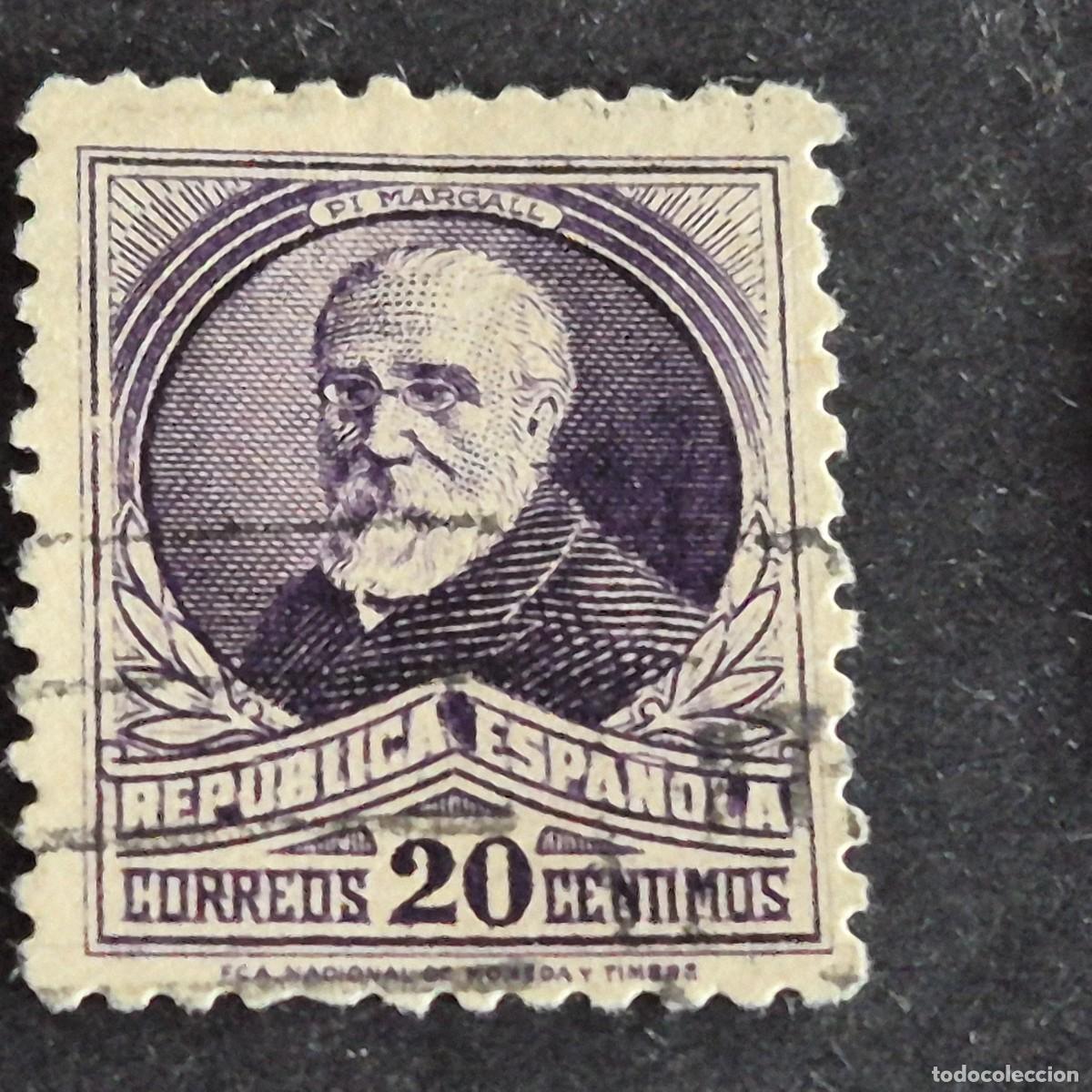 Sellos: ESPA&Ntilde;A, 1932, ESPA&Ntilde;OLES ILUSTRES, FRANCISCO PI Y MARGALL, EDIFIL 666, USADO, ( LOTE AR )