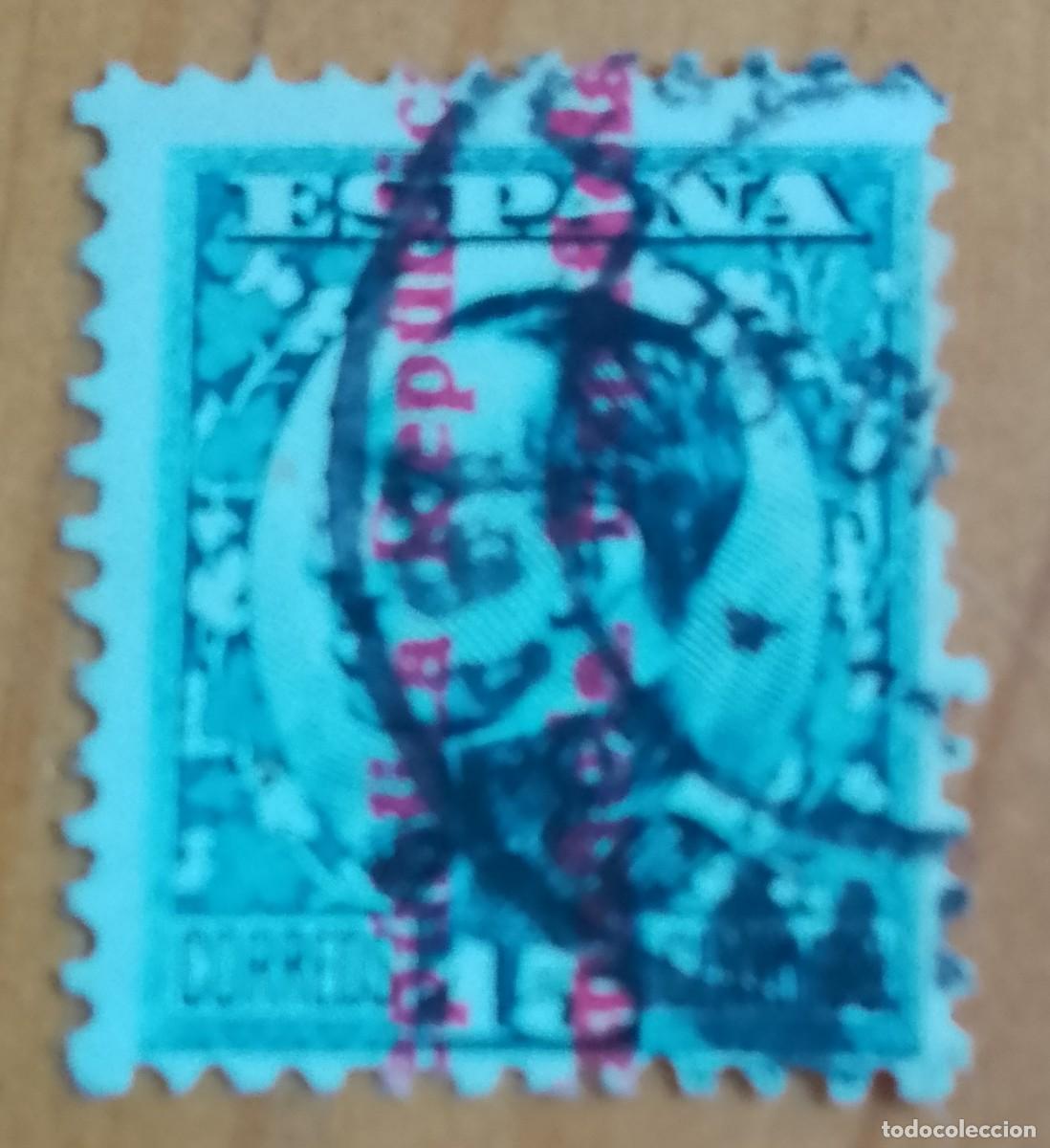 Sellos: ESPA&Ntilde;A - 15 C&Eacute;NTIMOS - A&Ntilde;O 1931 - II REP&Uacute;BLICA - EDIFIL 596, ALFONSO XIII, SOBRECARGADO