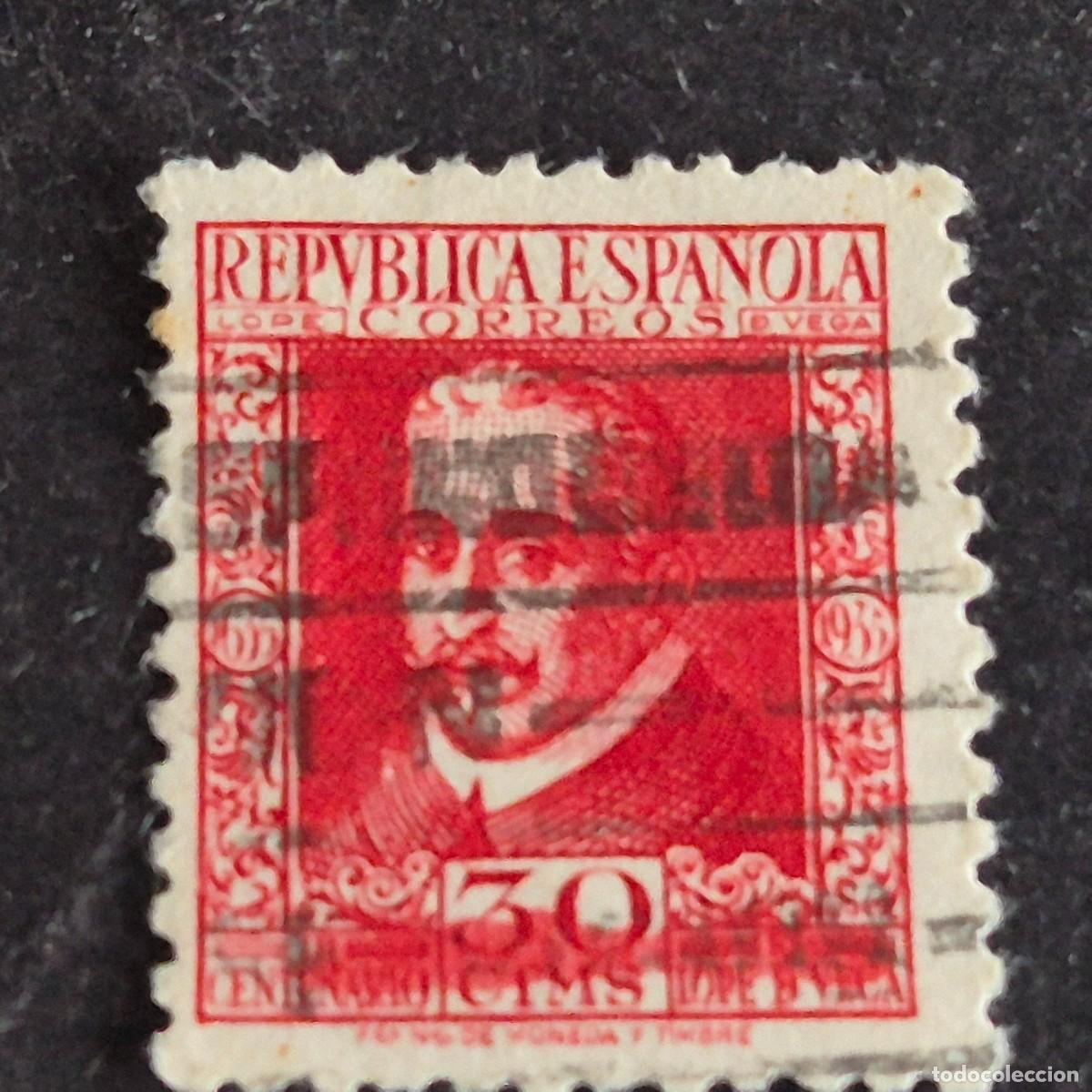 Sellos: ESPA&Ntilde;A, 1935, III CENTENARIO MUERTE LOPE DE VEGA, EDIFIL 691, USADO, (LOTE AR)