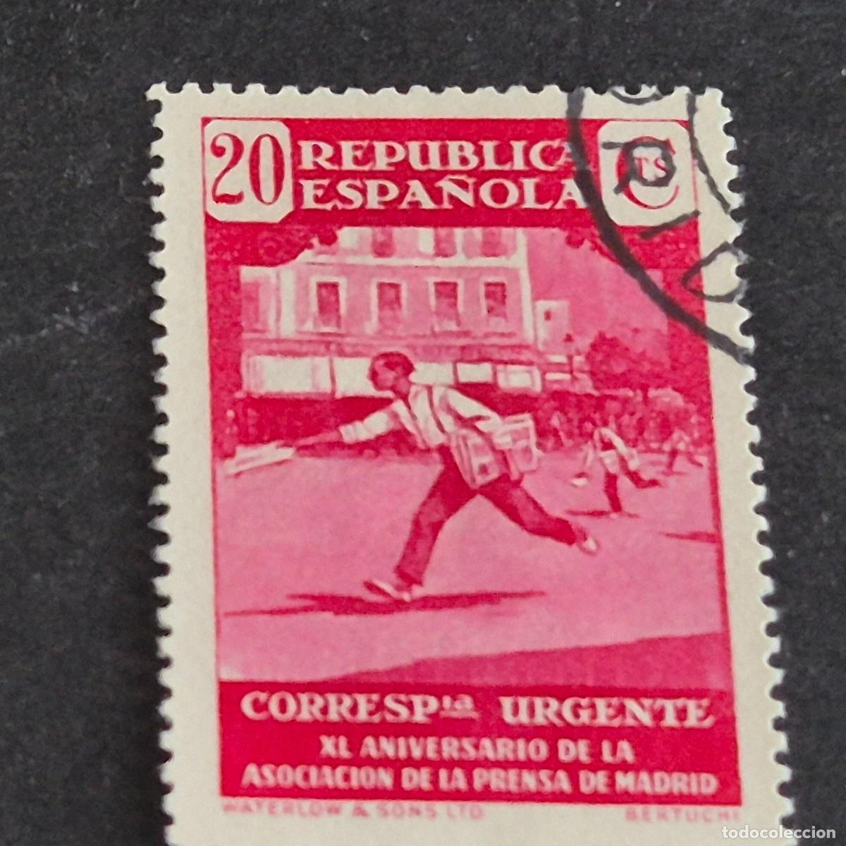 Sellos: ESPA&Ntilde;A, 1936, ASOCIACI&Oacute;N PRENSA DE MADRID, EDIFIL 710, USADO, (LOTE AR)