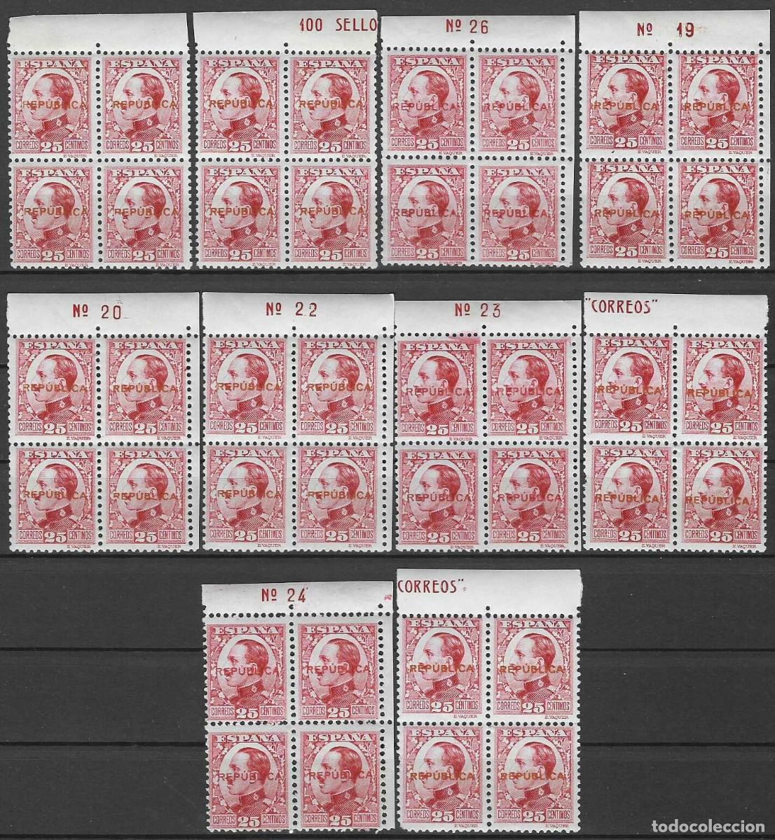 Sellos: EMISIONES LOCALES REPUBLICANAS. ALMER&Iacute;A 1931 (10 B/4) (7HCC SOBRECARGA ROJA) C.ESP.: 4.000 &euro;. MNH **