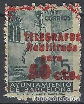 Sellos: ESPA&Ntilde;A 1938 - SELLO FISCALES DE BARCELONA, SOBREIMPRESO - MNH**