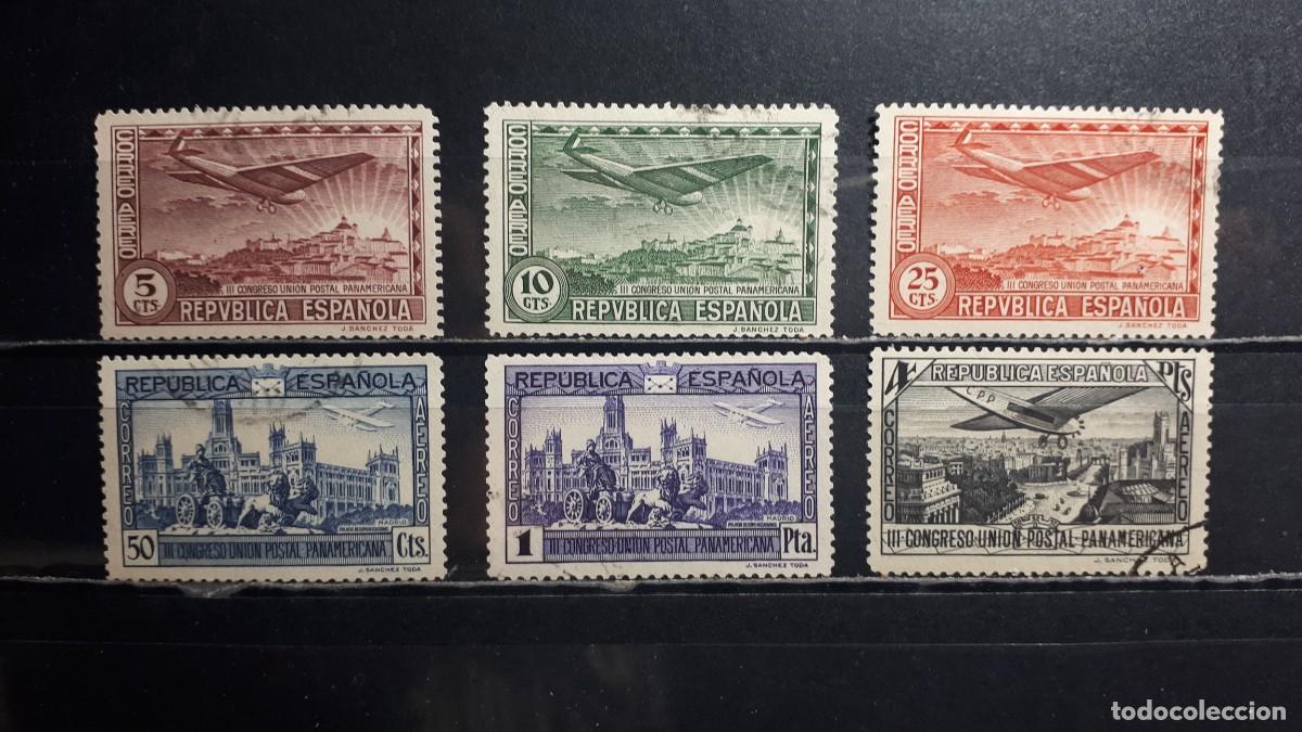 Sellos: ESPA&Ntilde;A. A&Ntilde;O 1931. &deg;. Edifil 614/9