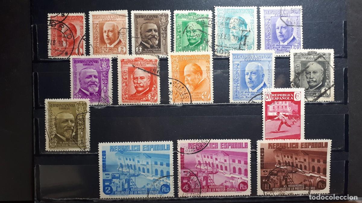 Sellos: ESPA&Ntilde;A. A&Ntilde;O 1936. &deg;. Edifil 695/710