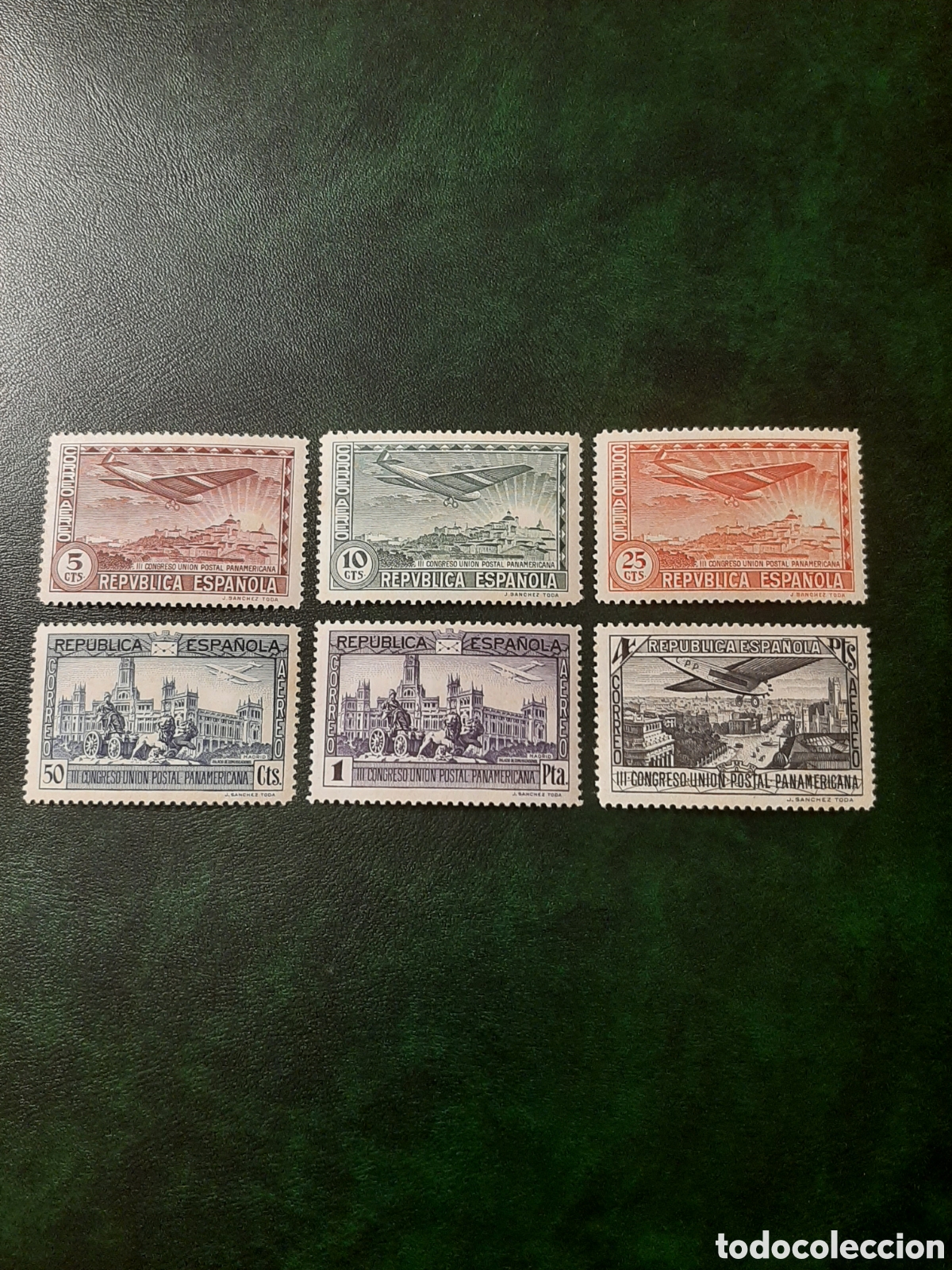 Sellos: Edifil 614/619. III Congreso Uni&oacute;n Postal Panamericana. A&ntilde;o 1931.