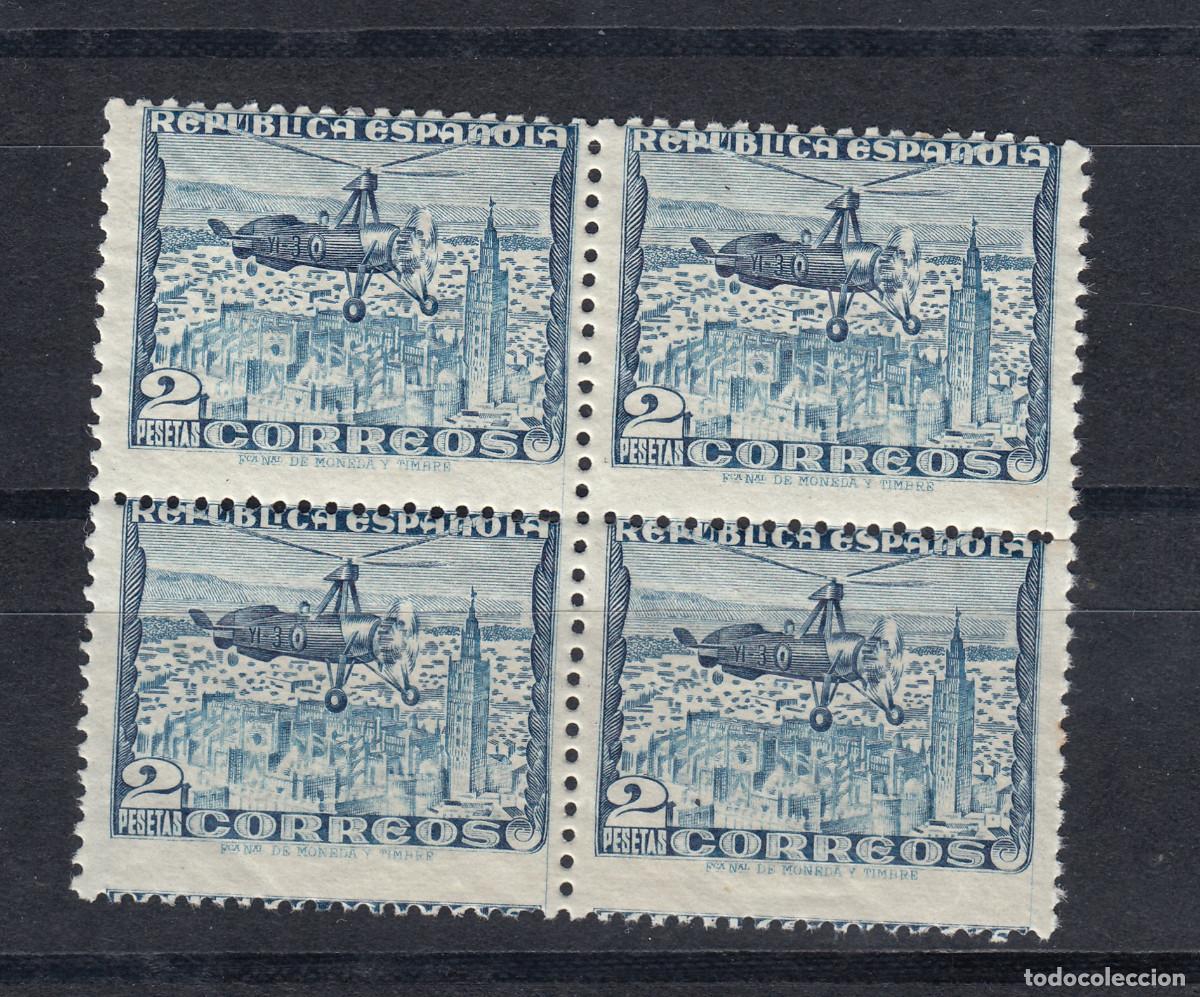 Sellos: 1938 EDIFIL 769** NUEVOS SIN CHARNELA. BLOQUE DE CUATRO. AUTOGIRO (222-1)