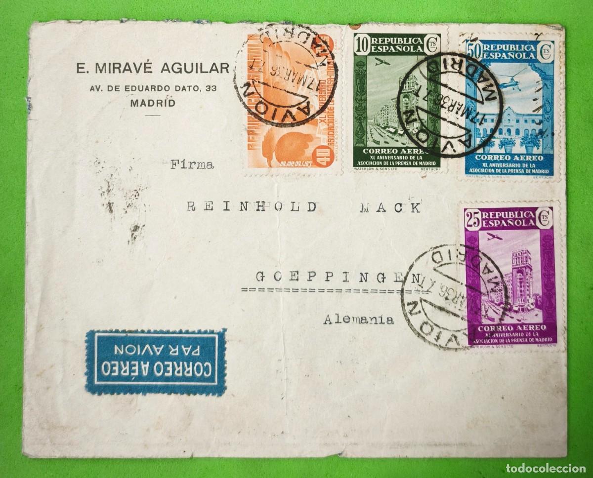 Sellos: A&Ntilde;O 1936.- MADRID / ALEMANIA. EDIFIL 714-717-719 Y 720