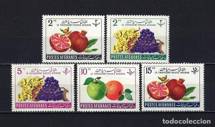 Sellos: 1961 Afganistán Yvert 564/568 Flora, frutas MNH** Nuevos sin fijasellos - Foto 1 - 303022818