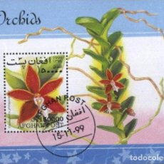 Sellos: AFGHANISTAN 1999 SHEET USED MNH ORCHIDS ORCHIDEES ORQUIDEAS ORCHIDEEN ORCHIDEE FLORES FLOWERS FLEURS. Lote 366759971