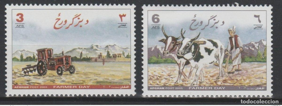 Sellos: Afganist&aacute;n 2003 D&iacute;a del Campesino Granjero Agricultura vaca kuh
