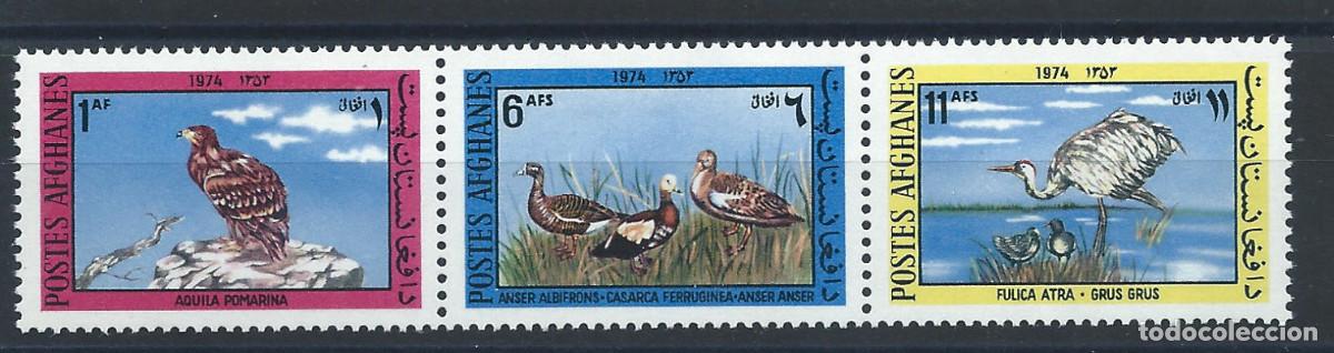 Sellos: Afghanistan N&deg;1000/02** (MNH) 1975 - Faune &rdquo;Oiseaux&rdquo;