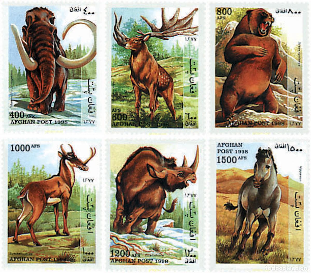 Sellos: 97358 MNH AFGANISTAN 1998 FAUNA PREHISTORICA