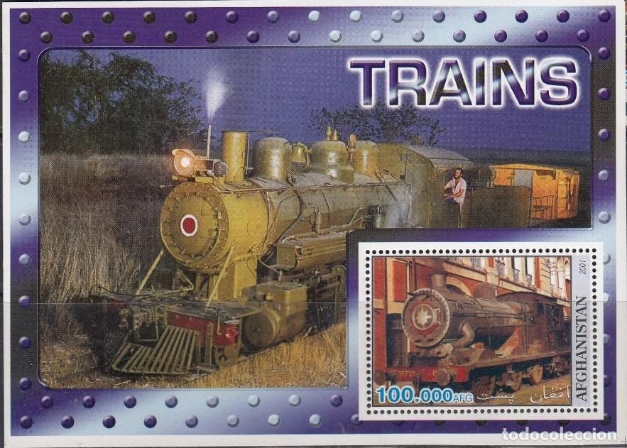 Sellos: AFGHANISTAN 2001 SHEET MNH TRENES A VAPOR STEAM TRAINS LOCOMOTORAS LOCOMOTIVES LOKOMOTIVEN ZUGE